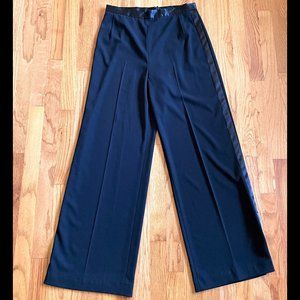 Wide leg Georgiou Studio black tuxedo pants, Size 10